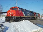 CN GE pair heading back towards NGB yard